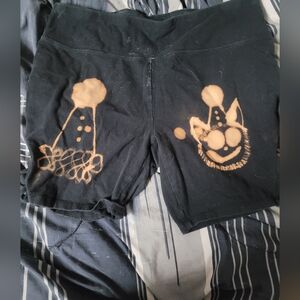 Handmade Clown Bleached Shorts